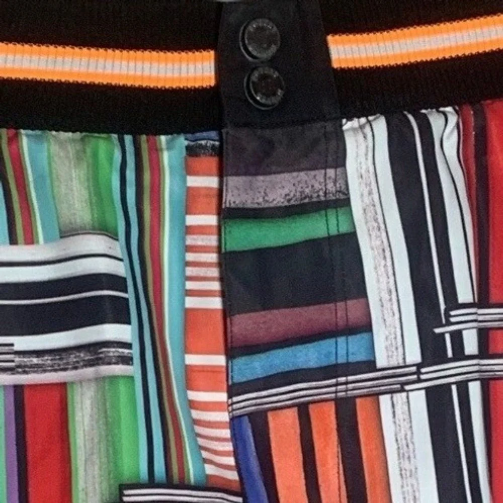 Robert Graham Swim Trunks‎ Mens 40 Multicolor Excellent Abstract Skull Geometric